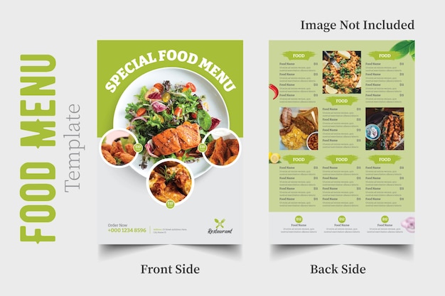 Restaurant food menu and flyer Design Template