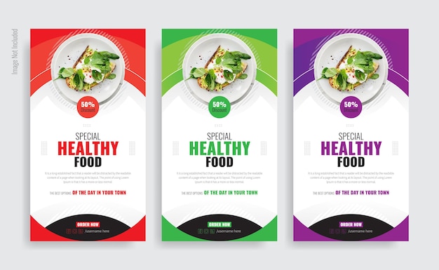 Restaurant Food Menu Instagram Stories Template Premium Vector