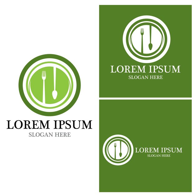 Restaurant icon logo vector template