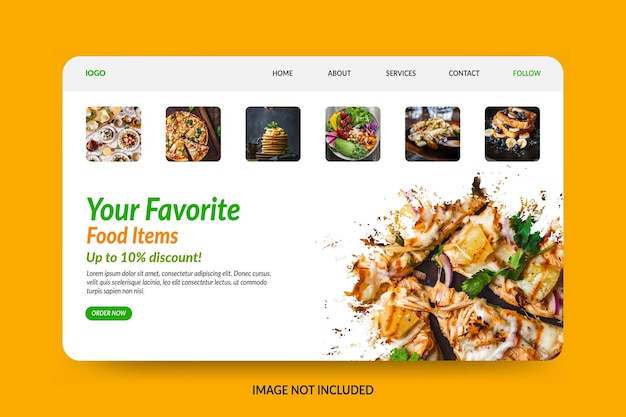 Vector restaurant landing page design