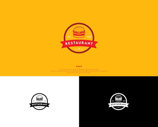 Restaurant logo design template