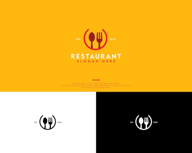 Restaurant logo design template