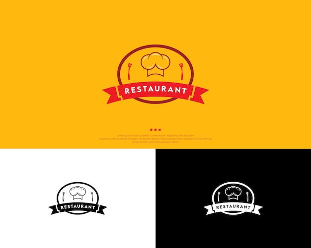 Restaurant logo design template