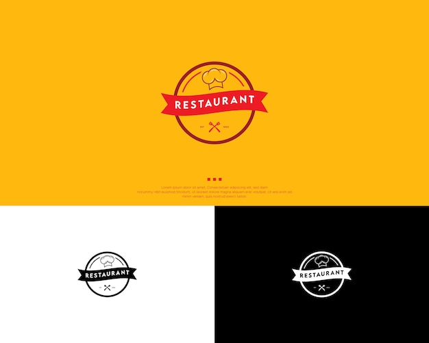 Restaurant logo design template