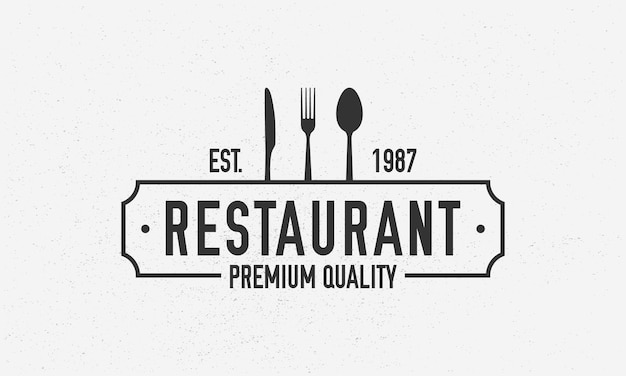 Restaurant logo isolated on white background