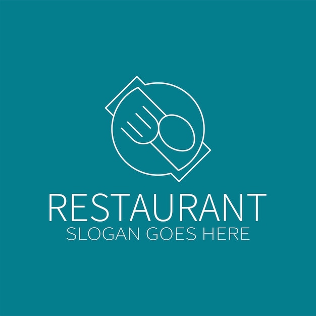 Restaurant Logo with Fork Spoon