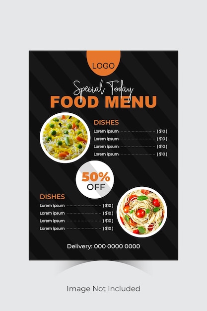 Restaurant menu design template