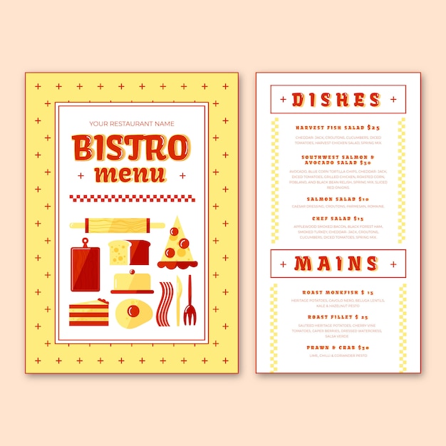 Restaurant menu template