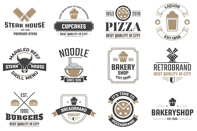 Restaurant Retro Logo for banner