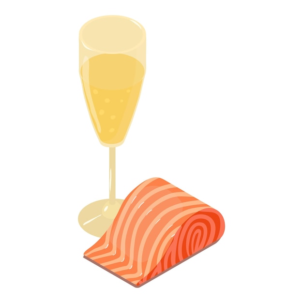 Restaurant seafood icon Isometric illustration of restaurant seafood vector icon for web