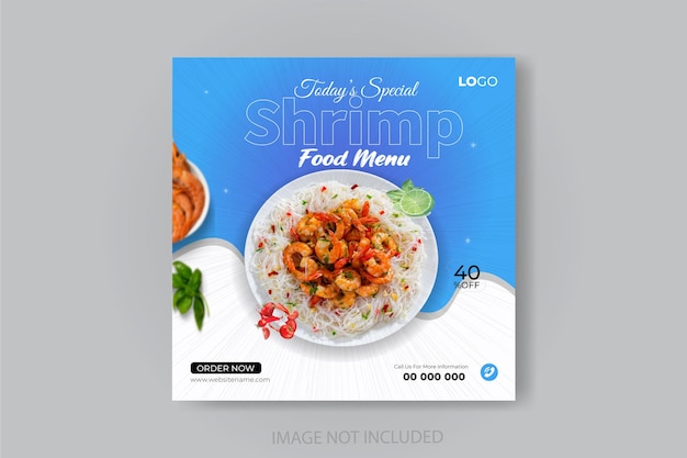 Restaurant social media food design template