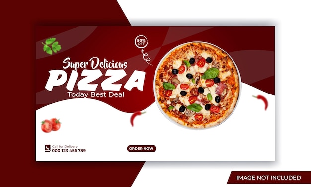 Restaurant and special food and social media web banner