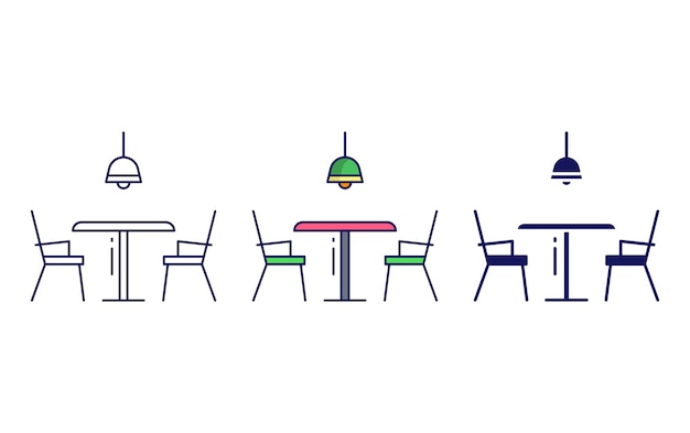 Restaurant table vector icon