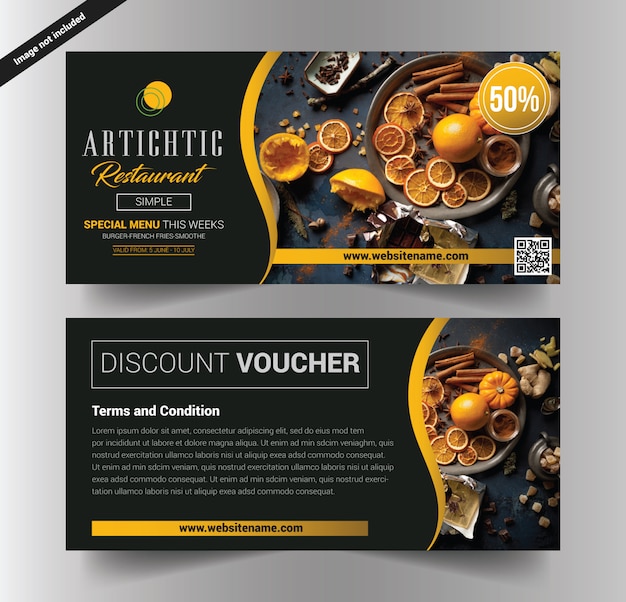 Vector restaurant voucher