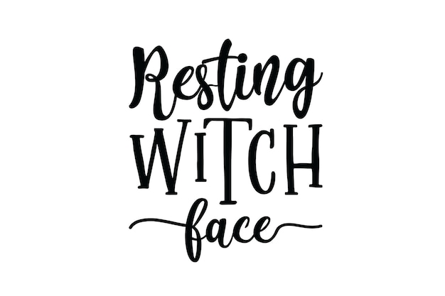 Resting Witch Face Vector File