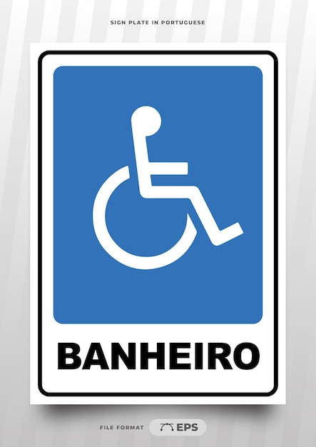 Restroom Printing Board for Wheelchair Users in Brazilian Portuguese