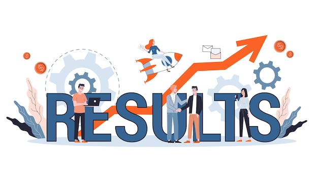 Result concept illustration. Idea of growth, analysis and success.