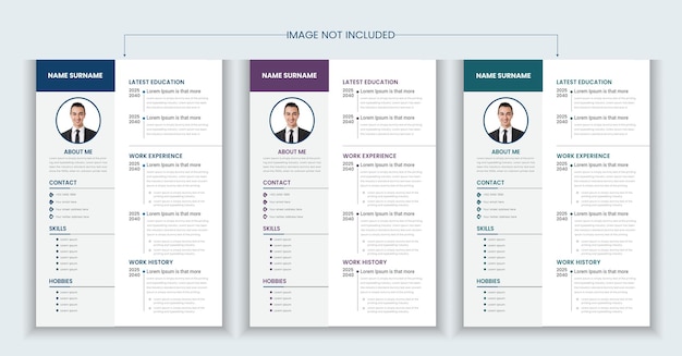 Resume and Cover Letter Layout Vector Template for Business Job Applications Minimalist resume cv