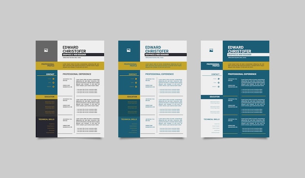 Resume Template. Professional Resume Template Design, A4 size, and fully editable Resume