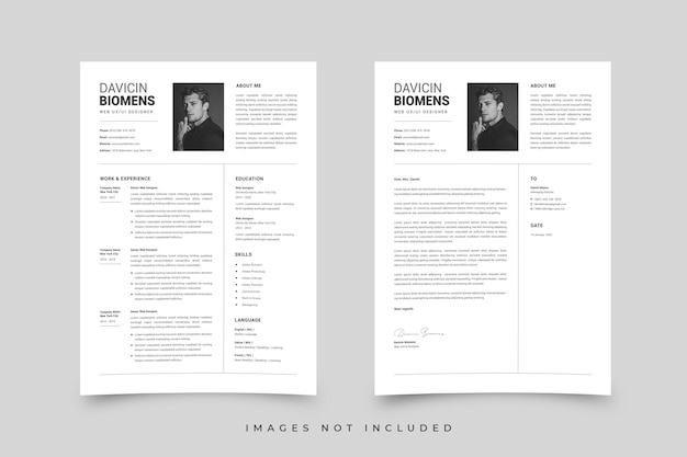 Vector resume template