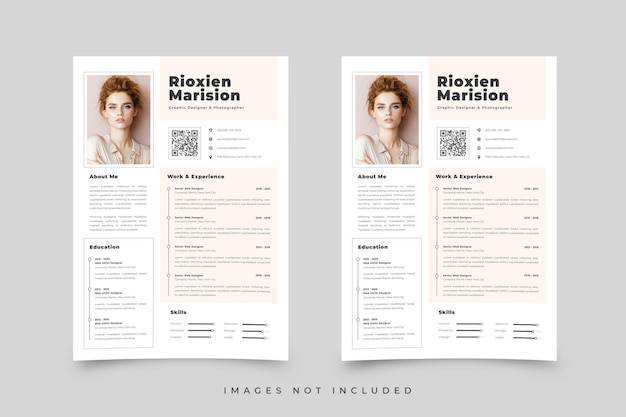 Vector resume template