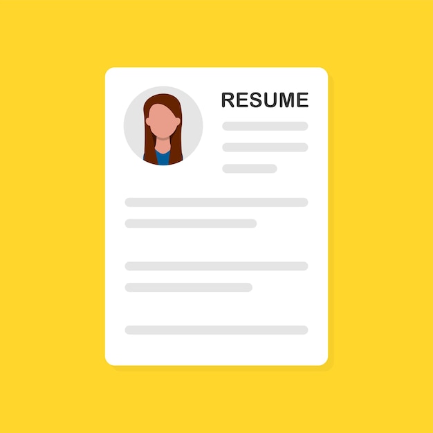 Resumes CV icon concept Vector illustration