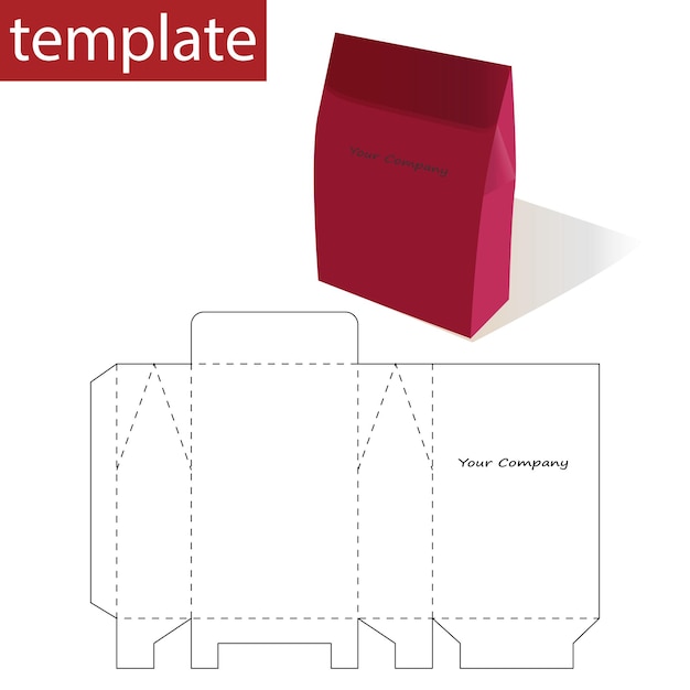 Retail Box with Template Shopping BagVector graphics