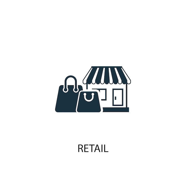 Retail icon. Simple element illustration. retail concept symbol design. Can be used for web and mobile.