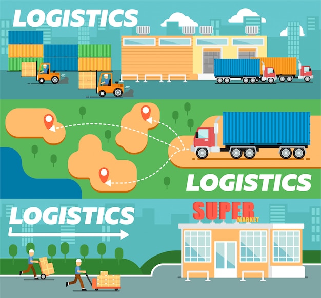 Retail logistics and distribution poster