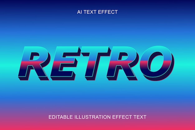 Retro 3D Text Effect