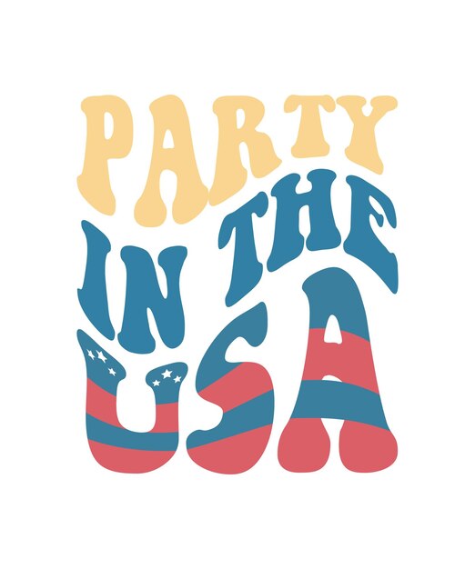 Retro 4th July Tshirt Design