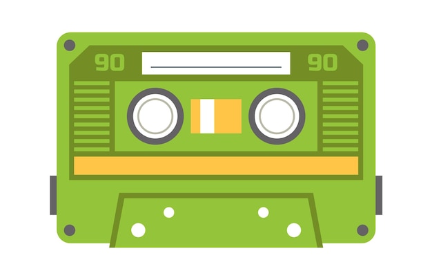 Retro audio cassette vintage tape Vector illustration