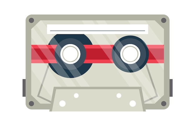 Retro audio cassette vintage tape Vector illustration