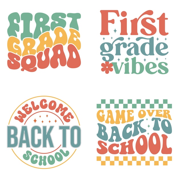 Retro Back to school Svg design File