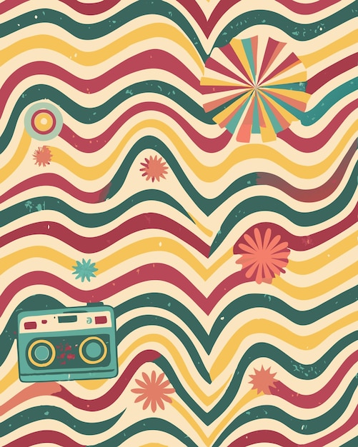 Vector retro background vintage aesthetic