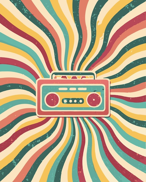 Vector retro background vintage aesthetic