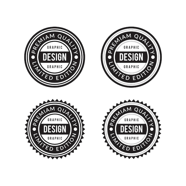 Vector retro badge. old emblem, logo frame and vintage silhouette badges. vector design elements