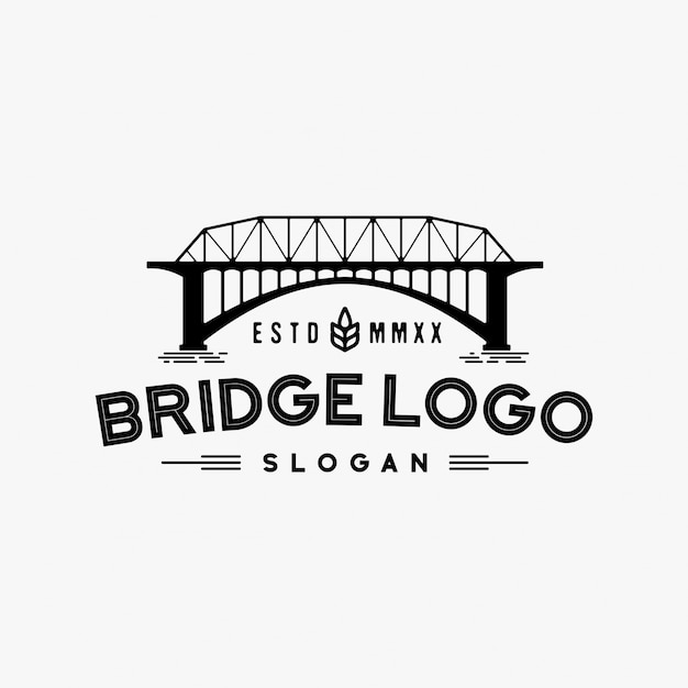 Retro bridge logo design inspiration