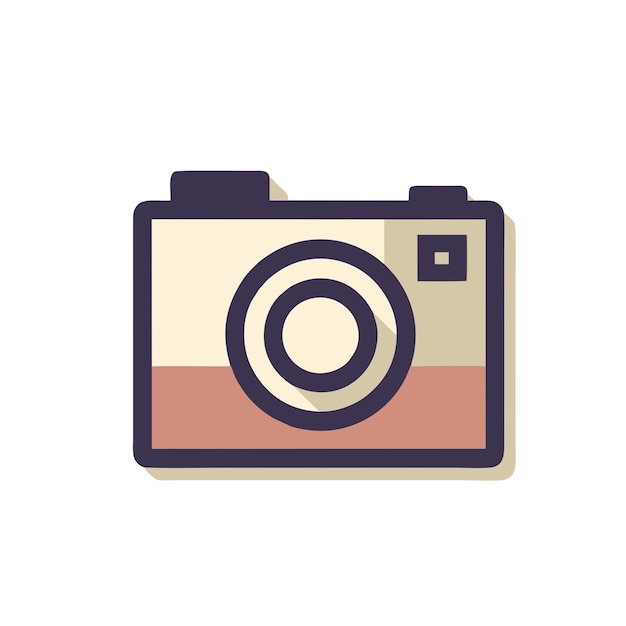 retro camera flat vector design