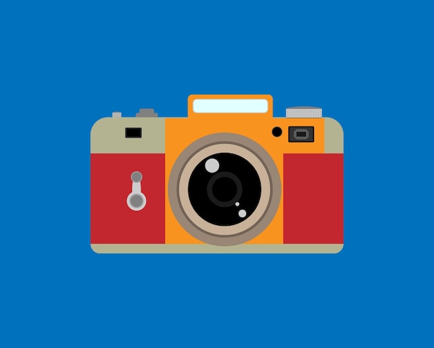 retro camera icon isolated on white background. Vector illustration. Eps 10