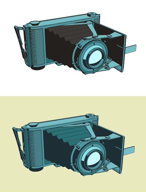 Retro camera illustrations