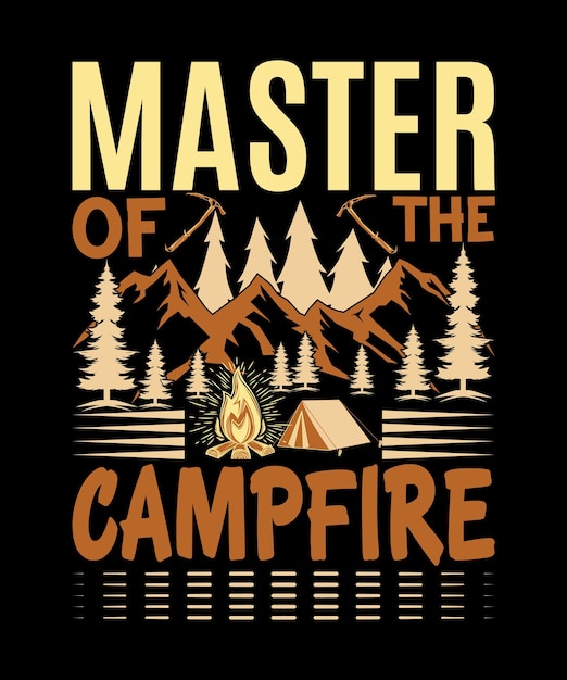 Retro Campfire Graphics TShirt Design 8