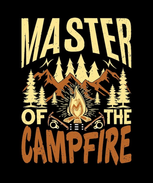 Retro Campfire Graphics TShirt Design 9