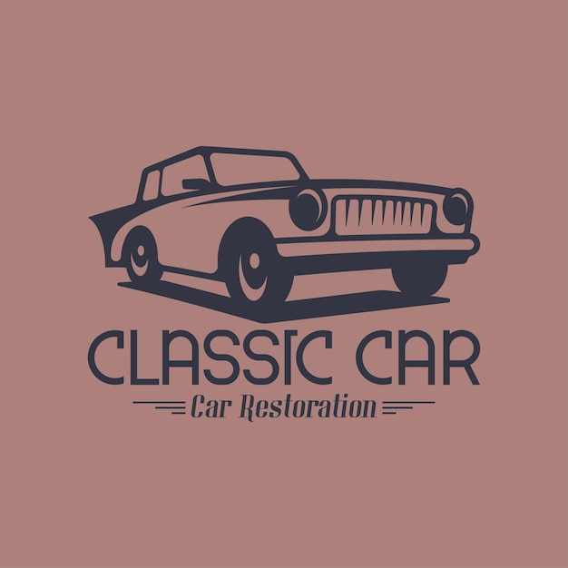 Retro Car Logo Design Concept Vector Vintage Vehicle Logo Template