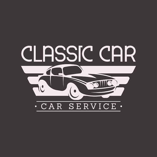 Retro Car Logo Design Concept Vector Vintage Vehicle Logo Template