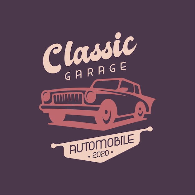 Retro Car Logo Design Concept Vector Vintage Vehicle Logo Template