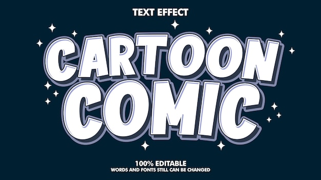 Retro cartoon comic text effects