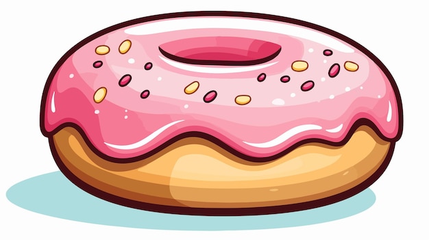 Vector retro cartoon donut with speech bubble on textured background