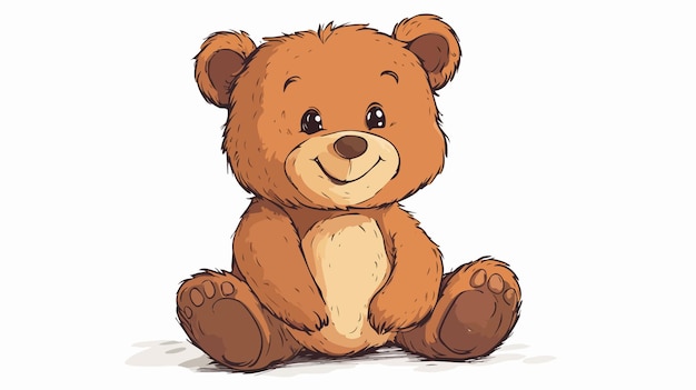 Retro Cartoon Little Bear Illustration