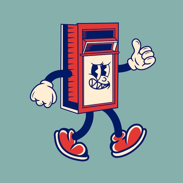 Retro character design of mailbox